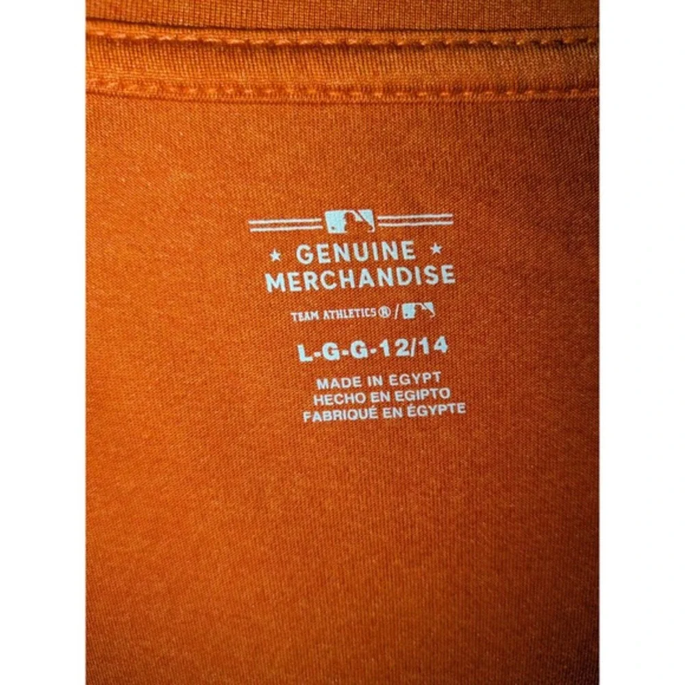 MLB Houston Astros Youth Large 12/14 Orange Graphic‎ T-Shirt Genuine Merchandise